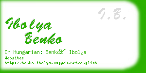 ibolya benko business card